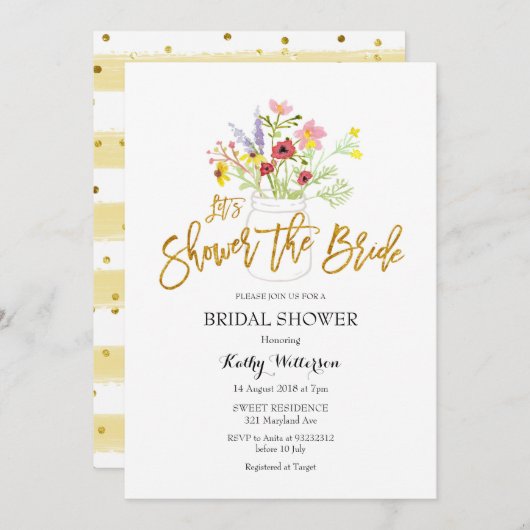 Boho Wildflower Vrijgezellenfeest Kaart (Voorkant / Achterkant)