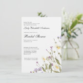 Boho Wildflower Vrijgezellenfeest Kaart (Staand voorkant)