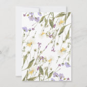 Boho Wildflower Vrijgezellenfeest Kaart (Achterkant)