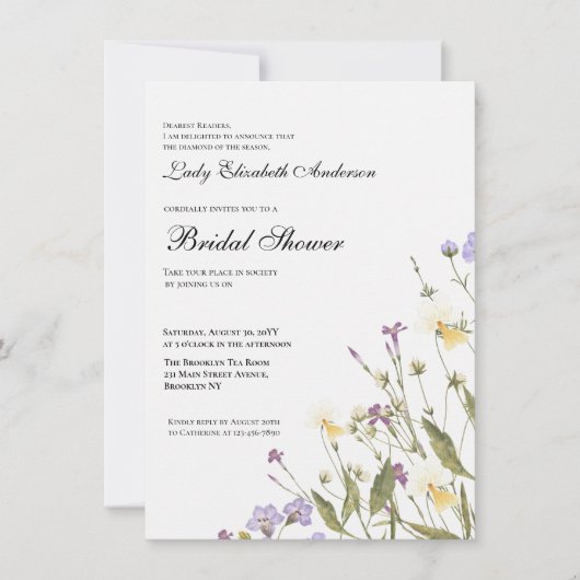 Boho Wildflower Vrijgezellenfeest Kaart (Voorkant)