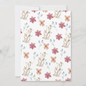 Boho Wildflower Vrijgezellenfeest Kaart (Achterkant)