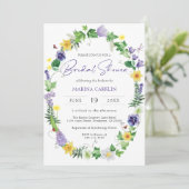 Boho Wildflower Vrijgezellenfeest Kaart (Staand voorkant)