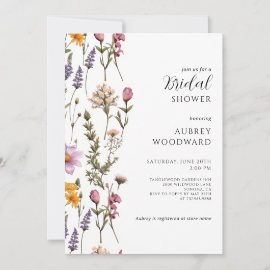 Boho Wildflower Vrijgezellenfeest Kaart (Voorkant)