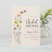 Boho Wildflower Vrijgezellenfeest Kaart (Staand voorkant)