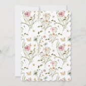 Boho Wildflower Vrijgezellenfeest Kaart (Achterkant)