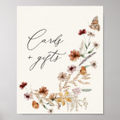 Boho Wildflower Vrijgezellenfeest Kaarten en gesch Poster (Voorkant)