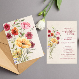 Boho wildflower Vrijgezellenfeest Save The Date