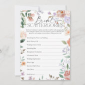 Boho Wildflower Vrijgezellenfeest Scattergories sp Kaart (Voorkant)