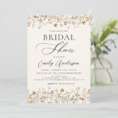 Boho Wildflower Vrijgezellenfeest Script Kaart (Staand voorkant)