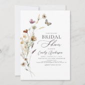 Boho Wildflower Vrijgezellenfeest Script Kaart (Voorkant)