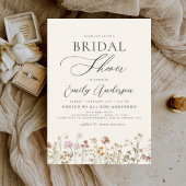 Boho Wildflower Vrijgezellenfeest Script Kaart