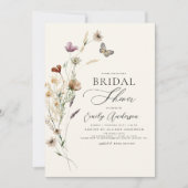 Boho Wildflower Vrijgezellenfeest Script Kaart (Voorkant)