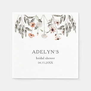 Boho Wildflower Vrijgezellenfeest Servet