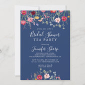 Boho Wildflower Vrijgezellenfeest Tea Party Kaart (Voorkant)