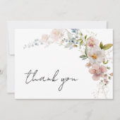 Boho Wildflower Vrijgezellenfeest Tuin Dank u Bedankkaart (Voorkant)