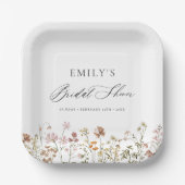 Boho Wildflower Vrijgezellenfeest Tuinschrift Papieren Bordje (Voorkant)