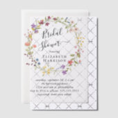 Boho Wildflower Vrijgezellenfeest Vellum Uitnodigingen (Offset (Uitnodiging))