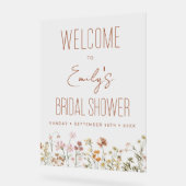 Boho Wildflower Vrijgezellenfeest Welkomstteken Acryl Bord (Hoek)