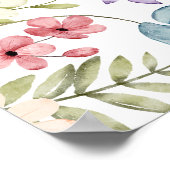 Boho Wildflower Vrijgezellenfeest Welkomstteken Poster (Hoek)