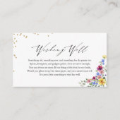 Boho Wildflower Vrijgezellenfeest Wishing Well Ins Informatiekaartje (Voorkant)