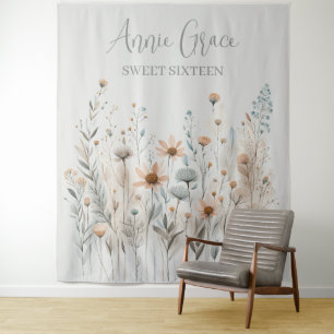 Boho Wildflower Wandkleed