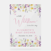 Boho Wildflower Watercolor Baby Shower Welcome Acryl Bord (Voorkant)