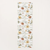 Boho Wildflower Watercolor Custom Name Yogamat (Achterkant)