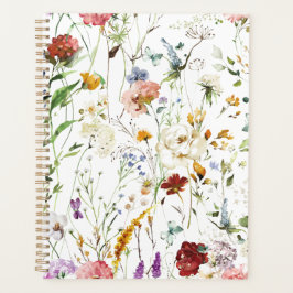 Boho Wildflower Watercolor Lente Bloem Planner