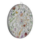 Boho Wildflower Watercolor Spring Flower Dartbord (Voorkant Links)