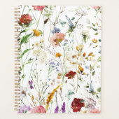 Boho Wildflower Watercolor Spring  Flower Planner (Voorkant)