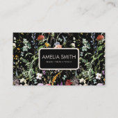 Boho Wildflower Watercolor Spring  Flower Visitekaartje (Voorkant)