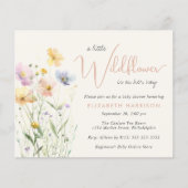 Boho Wildflower Waterverf Baby Meisje Douche Invit (Voorkant)