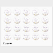 Boho Wildflower Waterverf Baby shower Dank u Ronde Sticker (Vel)