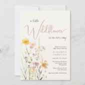 Boho Wildflower Waterverf Baby shower Kaart (Voorkant)