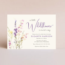 Boho Wildflower Waterverf Baby shower