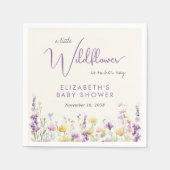 Boho Wildflower Waterverf Baby shower Servet (Voorkant)