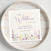 Boho Wildflower Waterverf Baby shower Servet