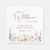 Boho Wildflower Waterverf Baby shower Servet (Voorkant)