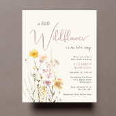 Boho Wildflower Waterverf Baby shower Uitnodigen