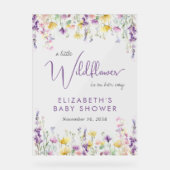 Boho Wildflower Waterverf Baby shower Welkom Acryl Bord (Voorkant)