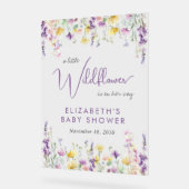Boho Wildflower Waterverf Baby shower Welkom Acryl Bord (Hoek)