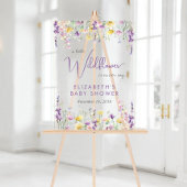 Boho Wildflower Waterverf Baby shower Welkom Acryl Bord
