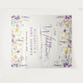 Boho Wildflower Waterverf Baby shower Welkom Wandkleed (Voorkant (horizontaal))