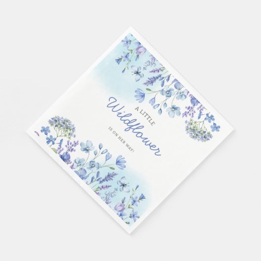 Boho wildflower waterverf Floral Baby Showe Servet (Hoek)