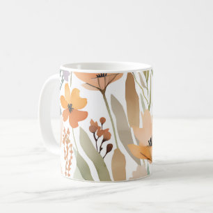 Boho Wildflower Waterverf Floral Pastel Koffiemok