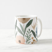 Boho Wildflower Waterverf Floral Pastel Koffiemok (Voorkant rechts)