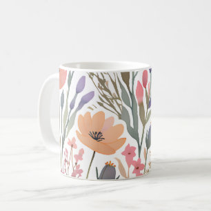 Boho Wildflower Waterverf Floral Pastel Koffiemok