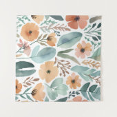 Boho Wildflower Waterverf Floral Pastel Wall Wandkleed (Voorkant (horizontaal))
