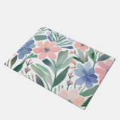 Boho Wildflower Waterverf Pastel Floral Entry Deurmat (Schuin)