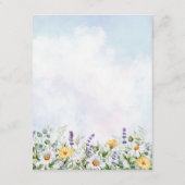 Boho Wildflower Waterverf Personaliseer bruiloft Informatiekaartje (Achterkant)